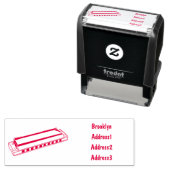 ハーモニカ漫画イラストレーション セルフインキングスタンプ (インサイチュ)