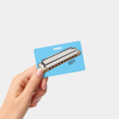 ハーモニカ漫画イラストレーション バッジ (手持ち)