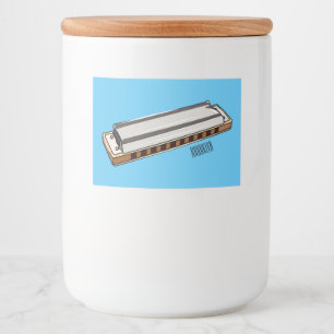 ハーモニカ漫画イラストレーション フードラベル