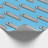 ハーモニカ漫画イラストレーション ラッピングペーパー (角)