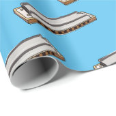 ハーモニカ漫画イラストレーション ラッピングペーパー (ロールコーナー)