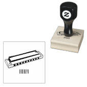 ハーモニカ漫画イラストレーション ラバースタンプ (押印)