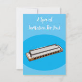 ハーモニカ漫画イラストレーション 招待状 (裏面)