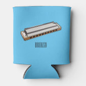 ハーモニカ漫画イラストレーション 缶クーラー (正面)