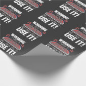 ハーモニカ警告プレイヤーズブルース音楽フランスのハープ ラッピングペーパー (角)