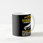 ハーモニカ遊恋人のハーモニカがMの大部分を解決 コーヒーマグカップ (正面右)