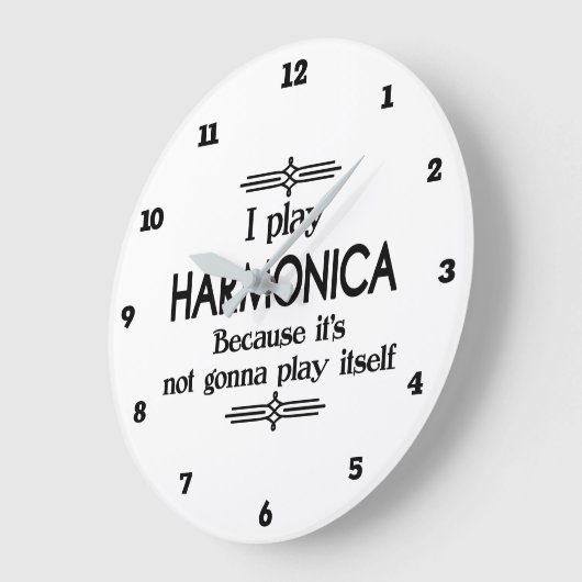 ハーモニカ遊 – 自体デコおもしろいミュージック ラージ壁時計 (傾斜)