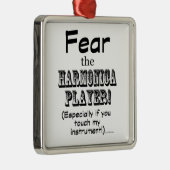ハーモニカ選手を恐れる メタルオーナメント (右)