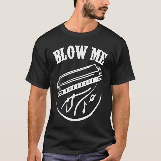 ハーモニカ選手吹の私 Tシャツ (正面)