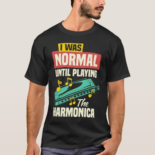 ハーモニカ フレンチハープ ハーモニカ Tシャツ (正面)