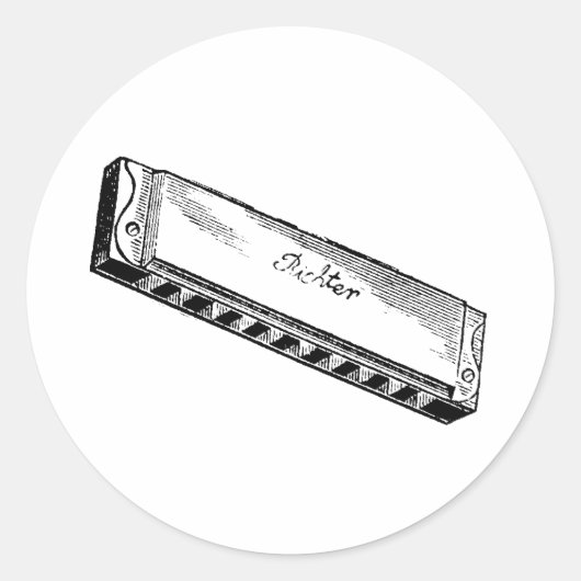 ハーモニカ/ブルース・ハープ ラウンドシール (正面)