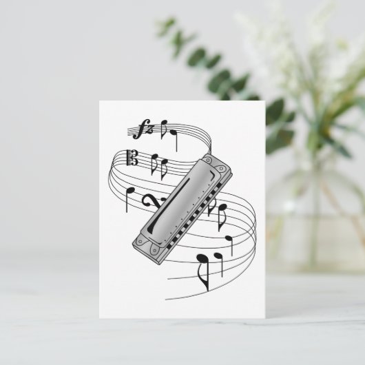 ハーモニカ ポストカード (スタンド正面)