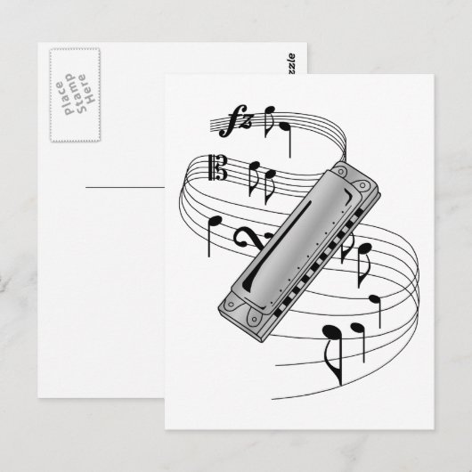 ハーモニカ ポストカード (正面/裏面)