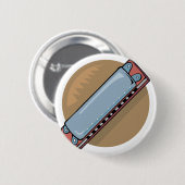 ハーモニカ 缶バッジ (正面&裏面)