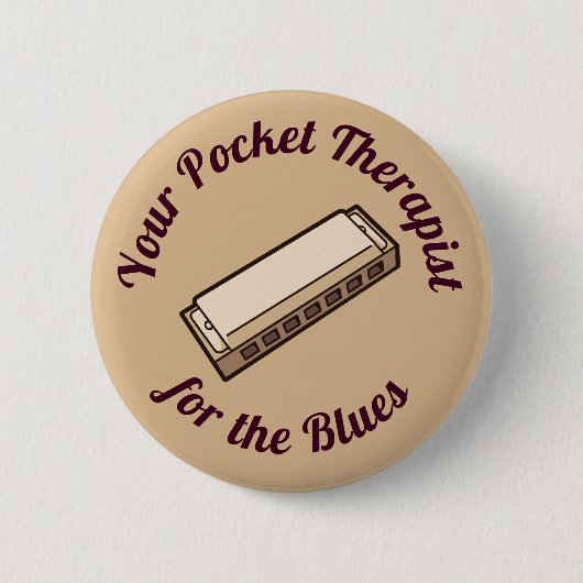 ハーモニカ 缶バッジ (正面)