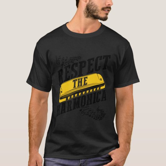 ハーモニスト用の口腔内ハープ引用文及び口腔内臓用 Tシャツ (正面)