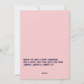 ハーモニーちゃん クリスマスベイビー 誕生のお知らせ フォト シーズンカード (裏面)