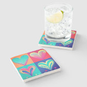 ハーモニーのハート ストーンコースター (横)