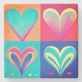 ハーモニーのハート ストーンコースター