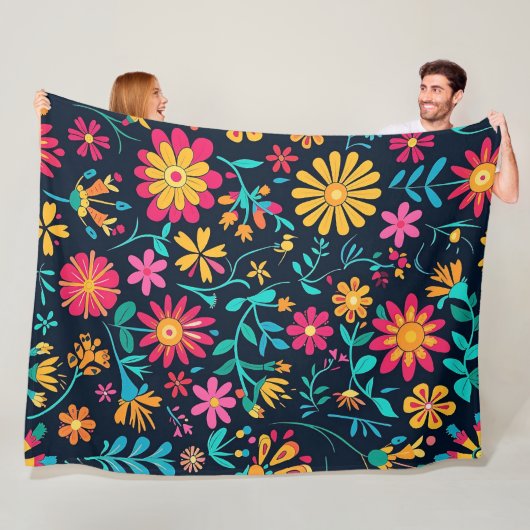 ハーモニーの花びら 60x80 フリースブランケット (インサイチュ)