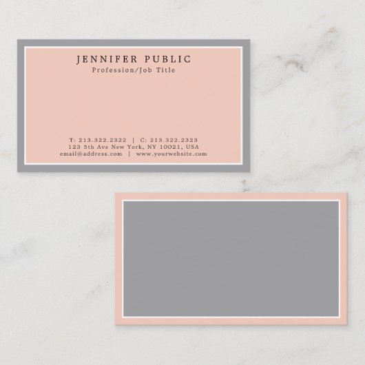 ハーモニーモダンエレガントカラーシンプルプレーン 名刺 (正面/裏面)