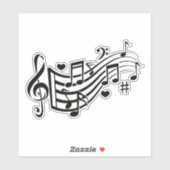 ハーモニー感じウィス：リズム – 音楽ノート シール (シート)