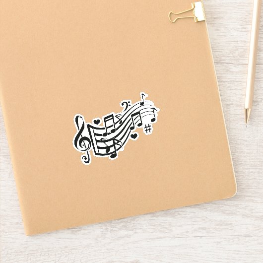 ハーモニー感じウィス:リズム – 音楽ノート シール (ノートブック)
