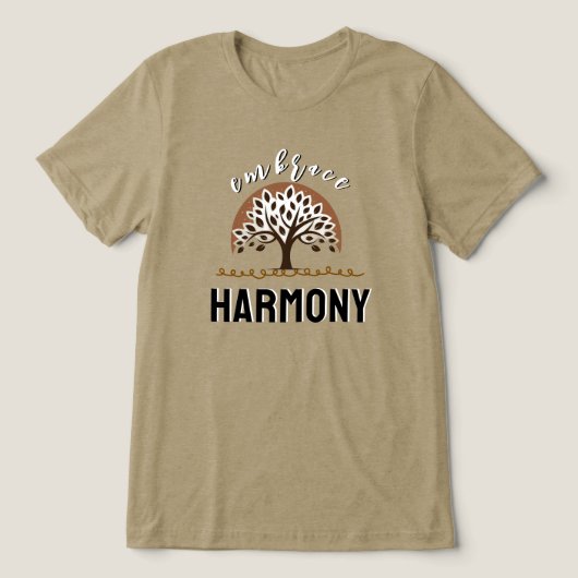 ハーモニー抽象ツリー トライブレンドTシャツ (デザイン正面)