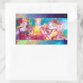 ハーモニー トリオ ミュージック コンサート 包装紙 長方形シール (バッグ)