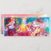 ハーモニー トリオ 春のコンサート,シャンパンメタリック 招待状 (正面/裏面)