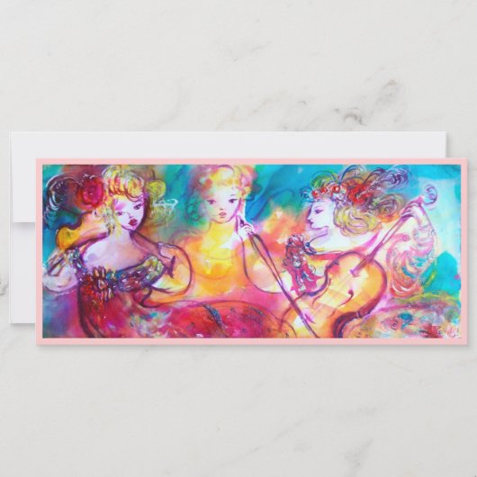 ハーモニー トリオ 春のコンサート,シャンパンメタリック 招待状 (正面)