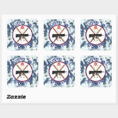 ハーモンスキーパトロール – 雪の迷彩柄 スクエアシール (シート)