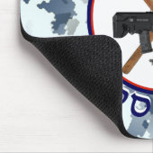 ハーモンスキーパトロール – 雪の迷彩柄 マウスパッド (コーナー)