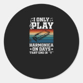 ハーモ遊ニカの日のみYで終わる ラウンドシール (正面)