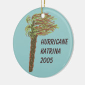 ハーラーカトリーナ記念オーナメント/ティール（緑がかった色）カスタマイズ- セラミックオーナメント (左)