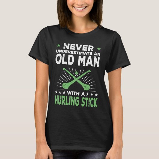 ハーリングプレーヤーことわざオールドマン Tシャツ (正面)