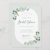 ハーリンユーカリブライダルシャワーパーティの招待状 招待状 (正面/裏面)