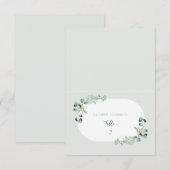 ハーリン プレイスク カード ユーカリ ブライダルシャワー デコ (正面/裏面)