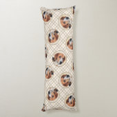 ハーリ絵を描ーのトライカラーかわいいオリジナルドッグアート ボディピロー (裏面 (縦))