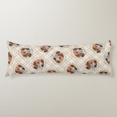 ハーリ絵を描ーのトライカラーかわいいオリジナルドッグアート ボディピロー (正面)