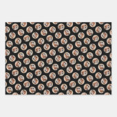 ハーリ絵を描ーのトライカラーかわいいオリジナルドッグアート ラッピングペーパーシート (正面3)