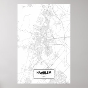 ハールレムのオランダ(白の黒) ポスター