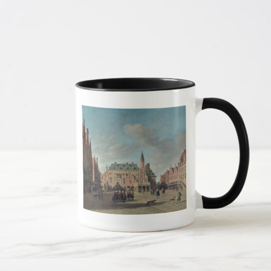 ハールレムのGrote Marktの眺め マグカップ (右)