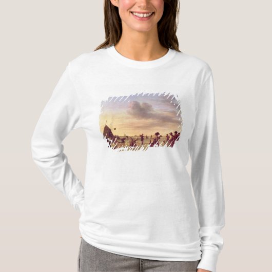 ハールレム1668年の近くの氷のゴルファー Tシャツ (正面)