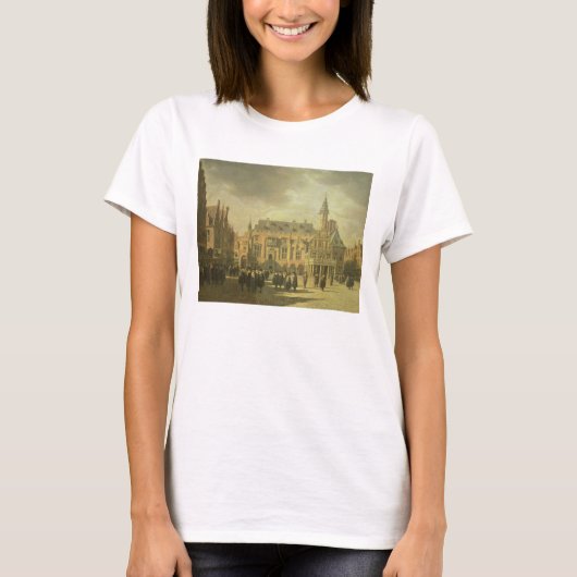 ハール市街広場の市庁舎の眺め Tシャツ (正面)