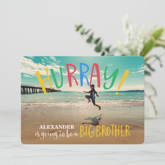 ハーレイ! |兄弟写真妊娠のお知らせ 案内状 (スタンド正面)