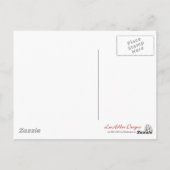 ハーレキカラフルンプリントとバラハート ポストカード (裏面)