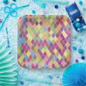 ハーレキグランジンパターン ペーパープレート (パーティー)