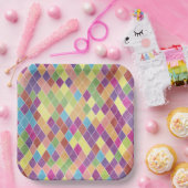 ハーレキグランジンパターン ペーパープレート (パーティー)