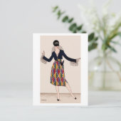 ハーレキンアールデコファッションファビウスロレンツィ ポストカード (スタンド正面)